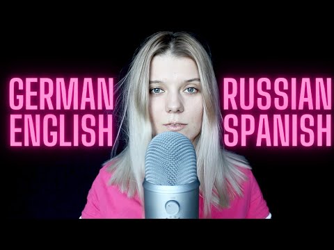 ASMR in FOUR LANGUAGES | ENGLISH GERMAN SPANISH RUSSIAN