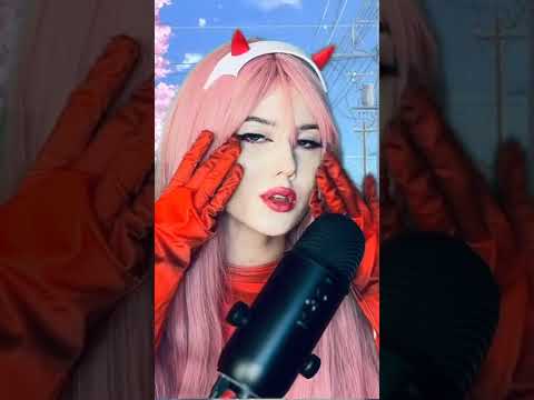 🌙 ASMR anime cosplay Zero Two 💗 my face is plastic (full on my channel) ￼