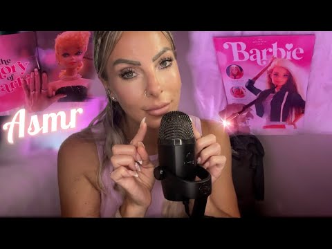 Lofi Whisper ASMR BARBIE Magazine Flip Trough & Barbie Face Tracing 💕💜