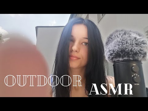 ASMR | outside positive affirmations (whispering, Hand movements & nature sounds)