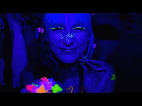 ASMR Stranger Does Your Makeup and Hair at a Rave 🪩🌈 (Personal Attention, Layered Sounds)