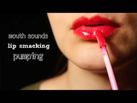 ASMR Putting Lipgloss on Me & You (Lip Smacking, Mouth Sounds, Pumping)