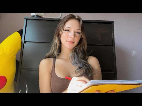 ASMR Classmate Relaxes You Before a Big Exam - Layered Sounds, Role play