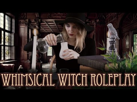 [BINAURAL ASMR] Whimsical Witch Roleplay (glass, books, water, visual, humming, salt)