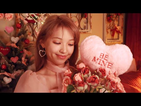 ASMR RP | Showering You with Love + Gifts on Galentine's Day💝(chitchat, hairbrush, music)ft. Dossier