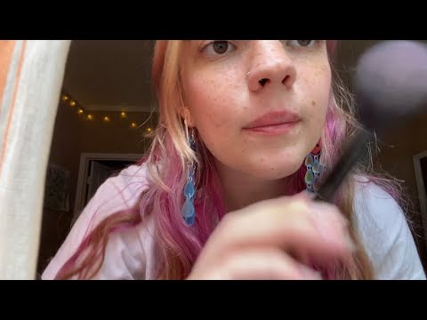 ASMR FAST & AGGRESSIVE makeup application | ring sounds, hand sounds, mouth sounds