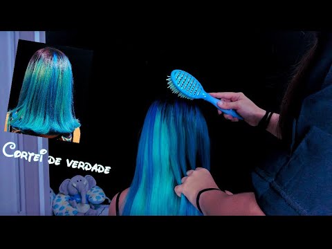 ASMR: CORTANDO SEU CABELO DE VERDADE