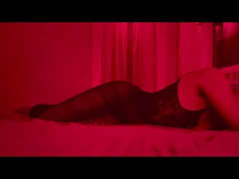 Model poses in red light BTS | hot mesh net dress sexy stripper exotic dancer outfit try on haul