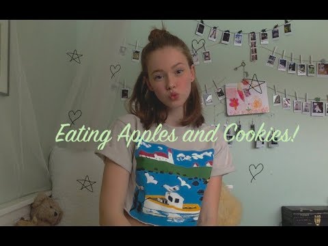 ASMR- Apple and cookies eating/mouth sounds