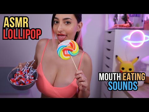 ASMR LOLLIPOP 🍭 Eating Sounds + INTENSE Wet MOUTH SOUNDS  | Ear to Ear 💦