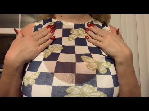 ASMR Sheer Shirt Fabric Scratching and Rubbing (fast & aggressive, no talking)
