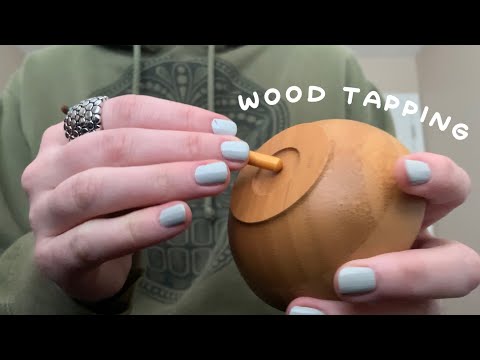 ASMR - Tapping on Wooden Bowls