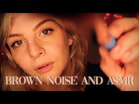 432hz Brown Noise for DEEP Relaxation with ASMR Face Touching and Brushing *NO TALKING* 😴