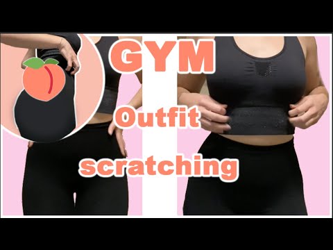 GYM OUTFIT Scratching💎☺️ Fabric sounds with leggings | ASMR