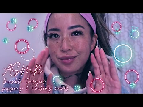 ASMR || Up Close Hypnotic Hand Movements with Popping and Clicking Mouth Sounds (Invisible Triggers)