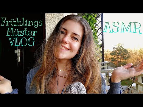 ASMR Frühlings-Flüster-Vlog | Naturgeräusche, Vögel, Wasser | close up whispering (german/deutsch)