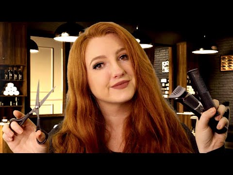 ASMR Barber Shop / Haircut Roleplay (Clippers, Scissors, Spray Bottle)