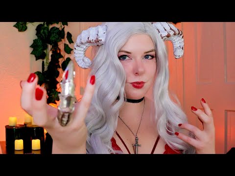 ASMR | Demon Queen Hypnotizes You! (but you can close your eyes) (full body massage, reverb)