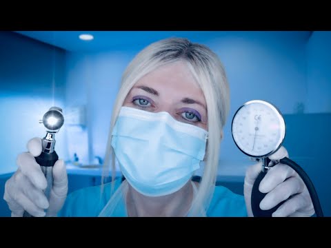 ASMR Ear Exam & Physical Exam for Dizziness - Otoscope, Latex Gloves, Blood Pressure, Typing