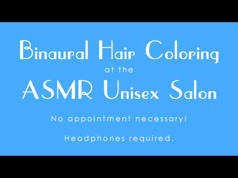 ASMR Hair Coloring - Binaural recording - Sounds Only - No Speaking
