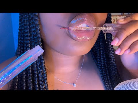 4K ASMR | Candy Lipgloss Eating | Sticky/Wet Mouth Sounds