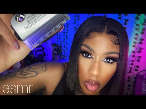 ASMR | Homegirl Shapes Your Hairline with Clippers (Roleplay)
