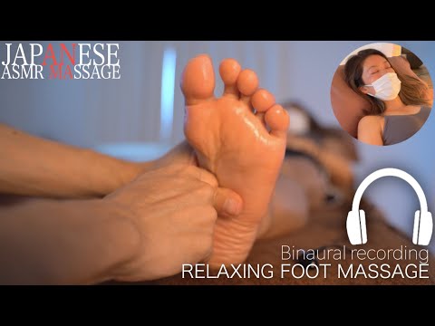 ASMR 眠くなるバイノーラル足つぼマッサージ｜ASMR Relaxing Foot Massage for Sleep｜#RisaMassage