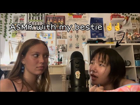 my best friend tries asmr!! + hair dyeing -- actually relaxing