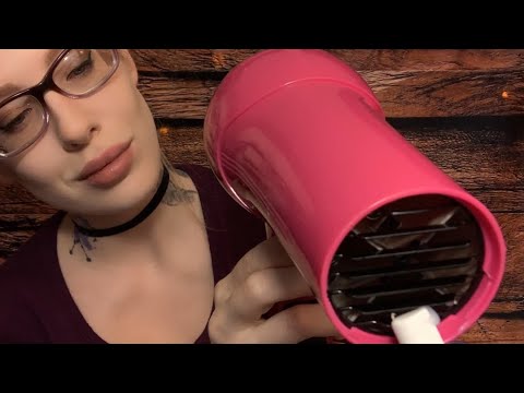 ASMR Hair Blowout Roleplay {Dryer + Brush + Product}
