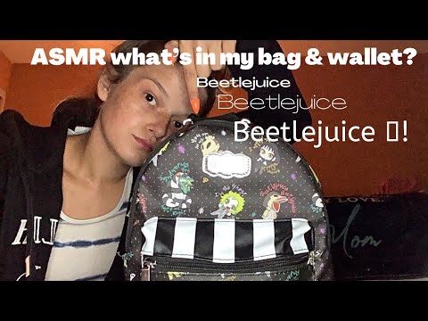 ASMR what’s in my bag & wallets + tapping