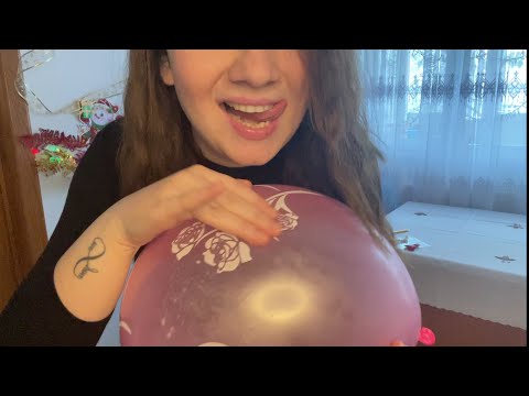 ASMR | Popping Balloons In Stockings | Blowing Balloons and Spit Painting Asmr ❤️❤️