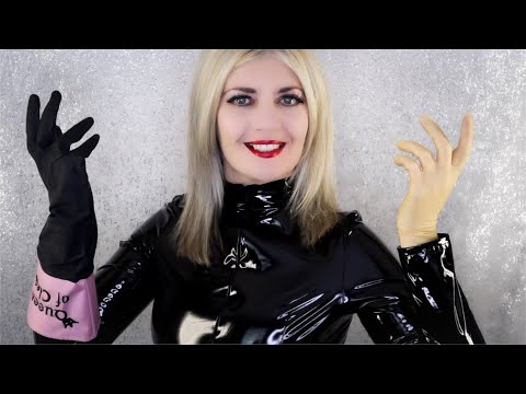 ASMR *Intense* Latex/Rubber Gloves and PVC Bodysuit Sounds - Double-Gloving (Rubber over Latex)