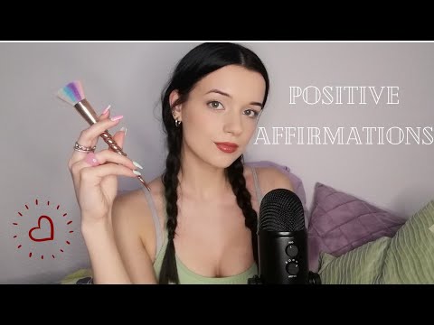 ASMR | POSITIVE AFFIRMATIONS with mic brushing