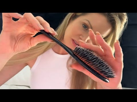 ASMR Silent Whispers | Blissful Hair Brushing