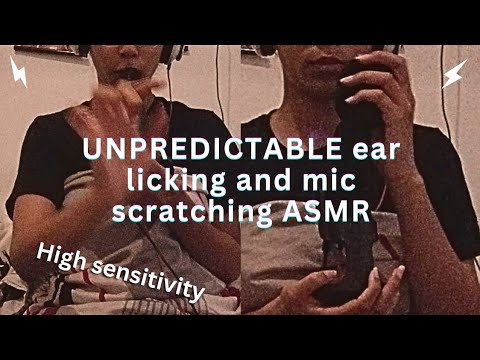 Intense ear licking and mic scratching ASMR (⚠️)