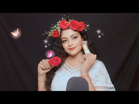 ASMR Doing My Face Makeup And Rose Hairstyle 💄🌹