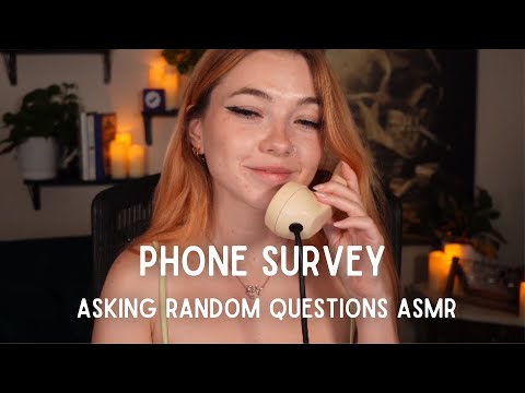 Phone Survey ASMR [Soft Spoken, Asking Random Questions, & Typing Sounds]
