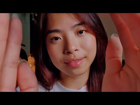 ASMR Slow Movements, Soft Whispers (1 Hr) ☁️ Repeating My Intro with Hand Movements & Face Touching