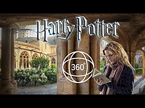 Hogwarts Courtyard ◈ Immersive Harry Potter 360 VR ASMR Ambience Experience/ Look Around the Scene ◈