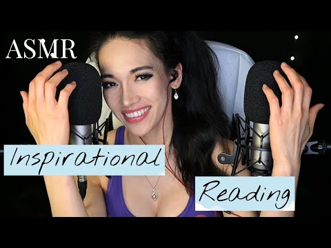 ASMR | Reading an inspirational book to you with mic scratching.