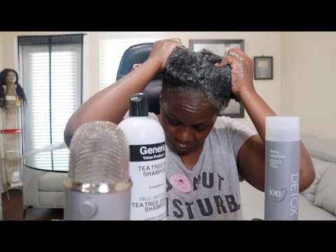 Tea Tree Oil Shampoo *COMPARES TO PAUL MITCHELL* ION Detox Charcoal Conditioner ASMR Hair Wash