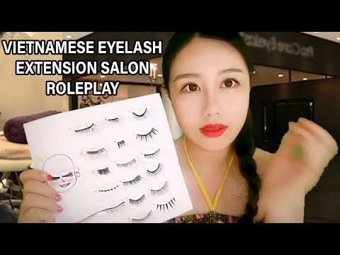 *ASMR* Vietnamese Beauty Salon Role Play - Eyelash Extensions (VIET ACCENT)