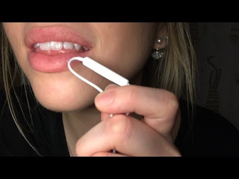 TINGLY asmr inaudible whispering mouth sounds apple earphone mic