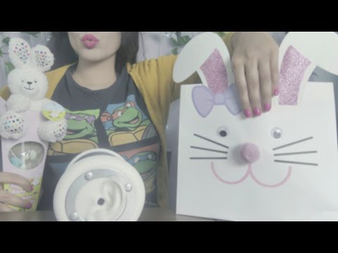 ASMR ♡Whisper Eating Sounds Easter Candies🐇 & cute items show n tell 💕 (3DIO BINAURAL)🐇🐢🐢🐢🐢