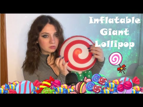 ASMR Inflatables | Giant Lollipop 🍭 | Asmr Tapping Triggers ❤️🍭🍭🥰