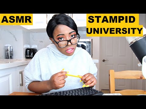 ASMR// LECTURE AT STAMPID UNIVERSITY ROLEPLAY 👩🏾‍💻📚📚✍🏾✍🏾🧡🧡🤍🤍
