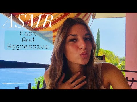 ASMR 100% fast and aggressive mouth sounds/ hand movements💙