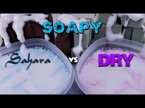 ASMR Soapy Sahara VS Dry Floral Foam Crushing - Satisfying Floral Foam ASMR