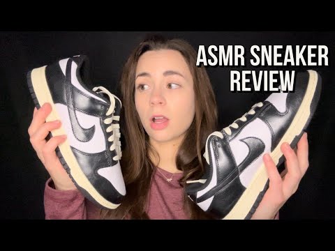 ASMR Review • Nike Vintage Dunk Low Black & White 🐼 (Whispering, Sleepy Triggers)
