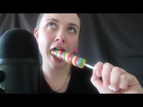 ASMR *Rainbow* Twisty Lollipop Sounds [Mouth Sounds]